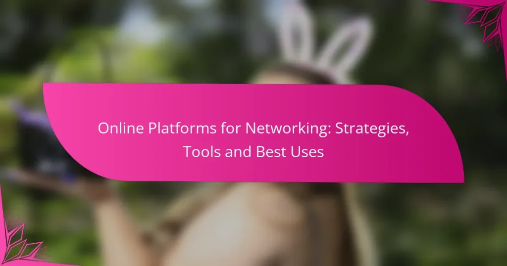 Online Platforms for Networking: Strategies, Tools and Best Uses
