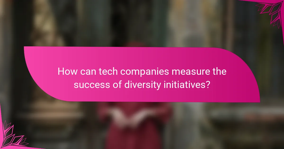 How can tech companies measure the success of diversity initiatives?