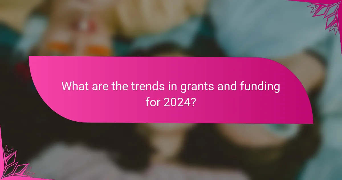 What are the trends in grants and funding for 2024?