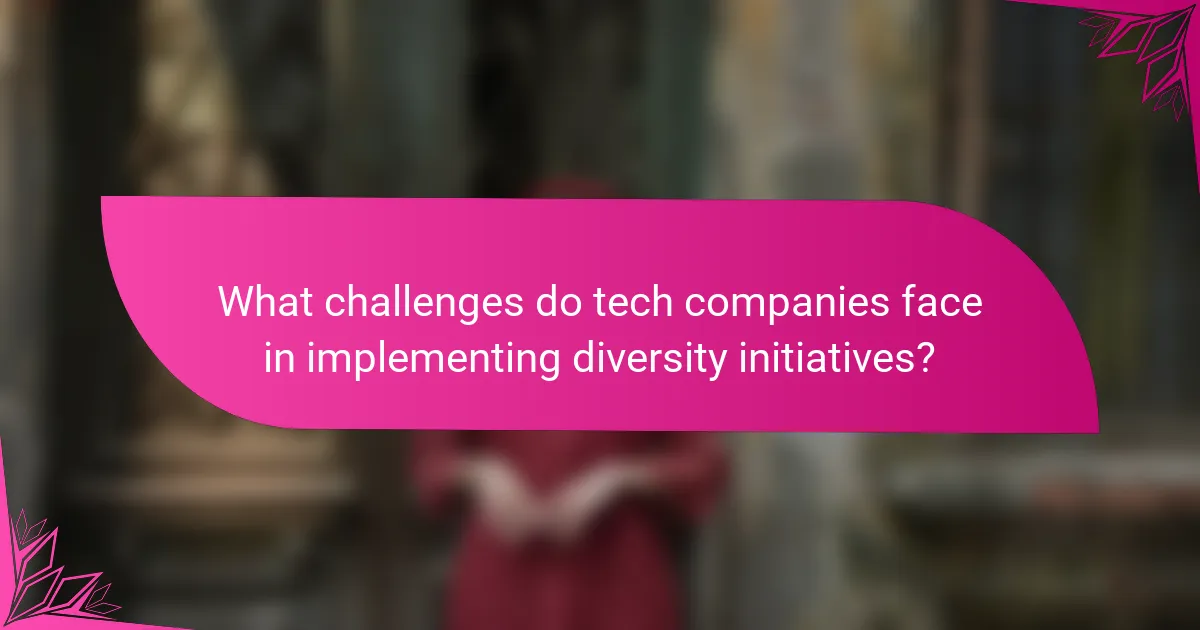 What challenges do tech companies face in implementing diversity initiatives?