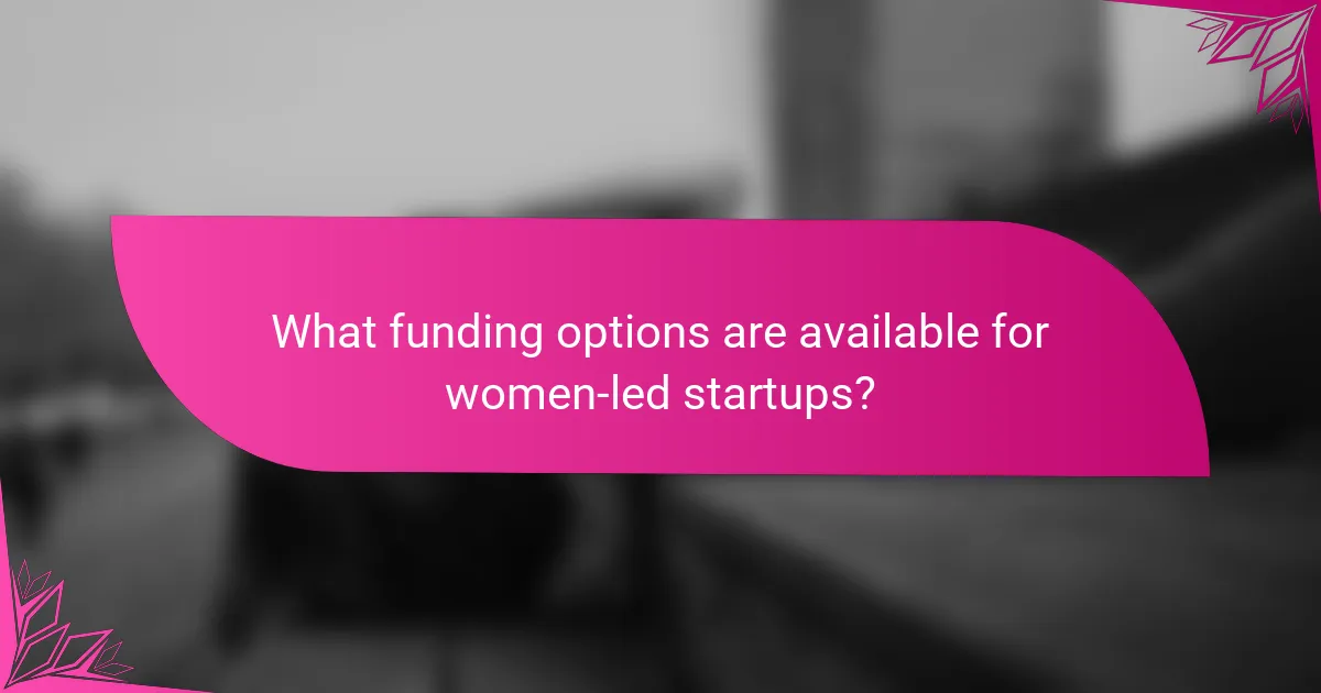 What funding options are available for women-led startups?